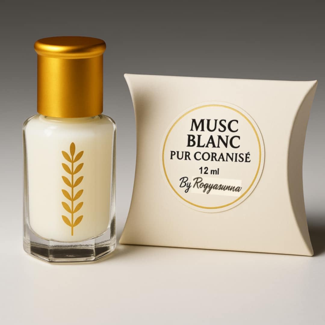Parfum Musc Blanc Tahara Coranisé Grande Flacon 12 ml | Odorat Puissant et Pure | RoqyaSunna France